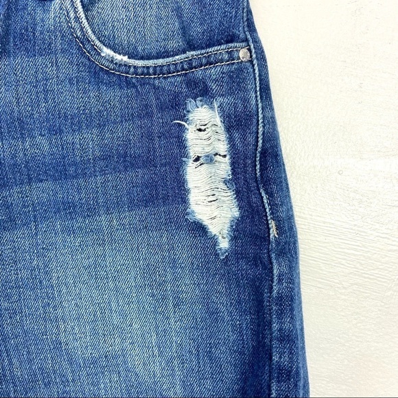 GUESS Los Angeles Mom Shorts Logo 5 Pocket High Rise Waist - Picture 5 of 9